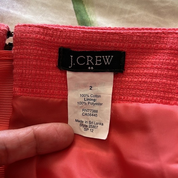 J.Crew Textured Coral/Salmon Mini Skirt - Picture 3 of 7